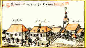 Kirch und Bethaus zu Kaulwitz - Kościół i zbór, widok ogólny